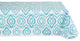 Blue Ikat Vinyl Tablecloth 60x102