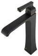 Fine Fixtures Arched Square Single Hole Vessel Sink Bathroom Faucet, Black