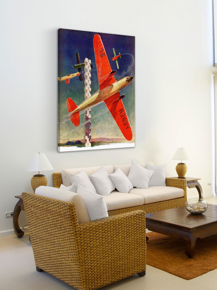 "Planes OTG" Painting Print on Wrapped Canvas