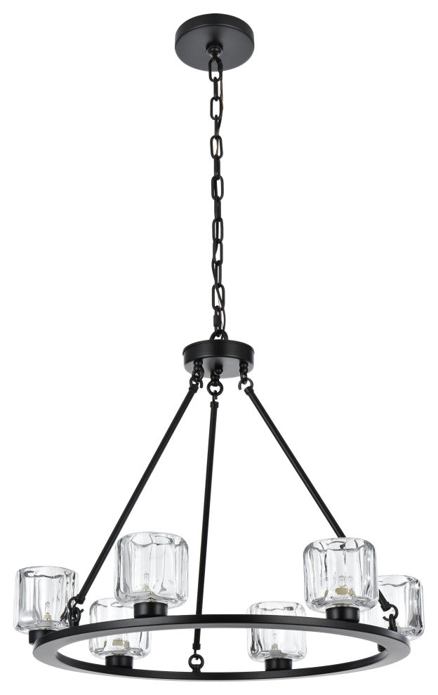 Home Living 26" Chandelier, Black