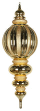Vickerman M163508 35" Gold Shiny Finial Ornament With Glitter Accents