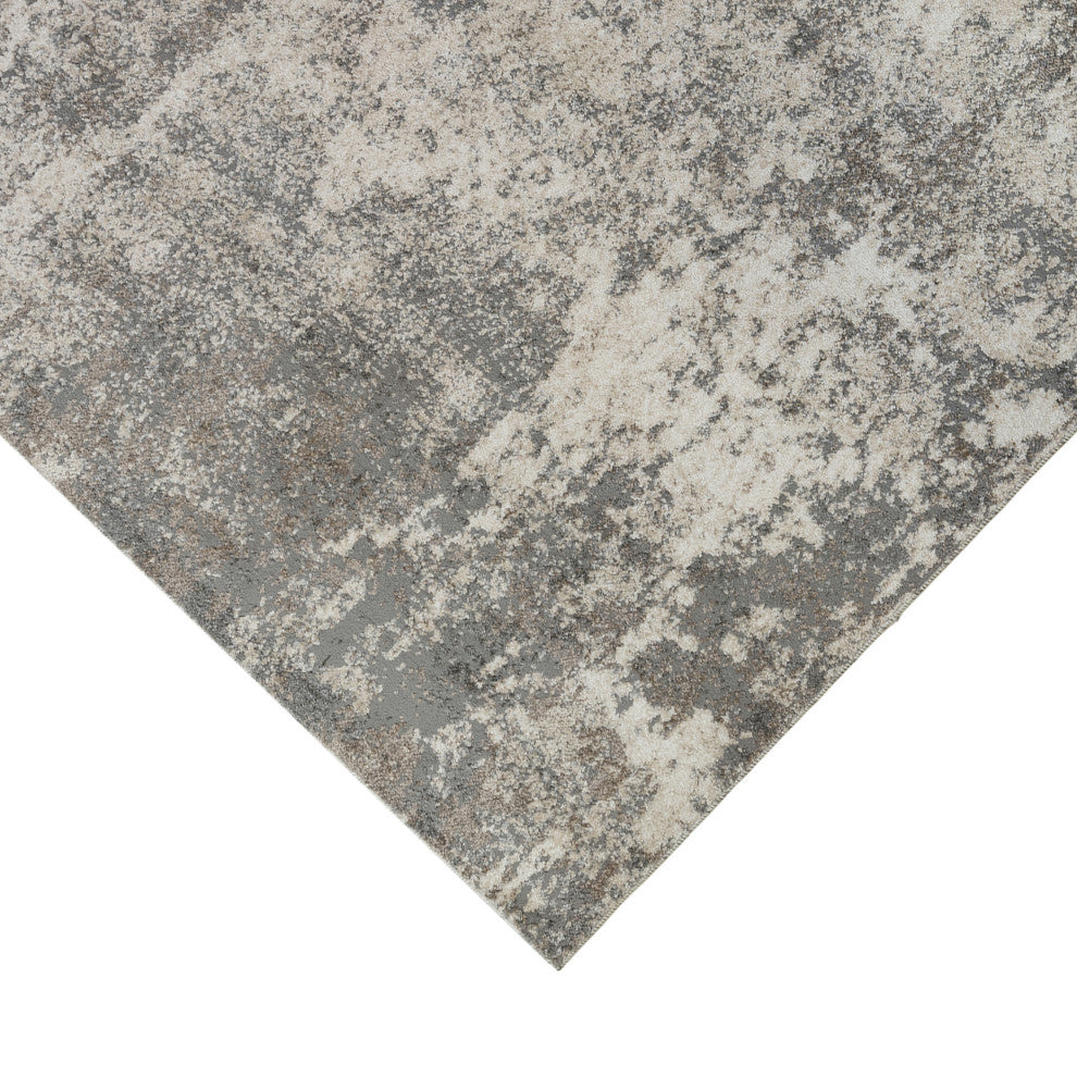 Yasmin Acy Area Rug, Gray, 9' x 13', Abstract