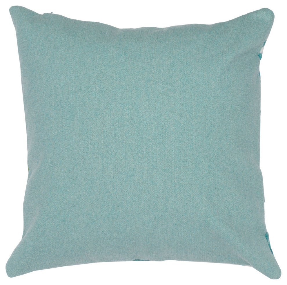 Visions IV Curl Indoor/Outdoor Pillow Aqua 20"x20"