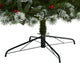9' Frosted Swiss Pine Faux Christmas Tree With 700 Clear LED Lights and Berries