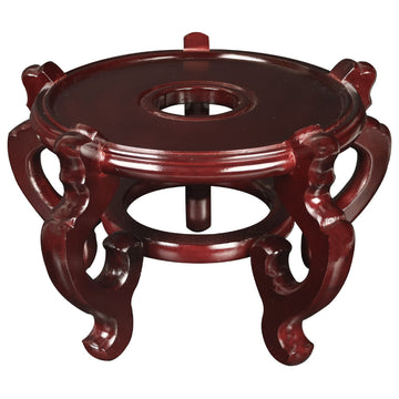 Oriental Porcelain Fish Bowl Stand, 10.5"