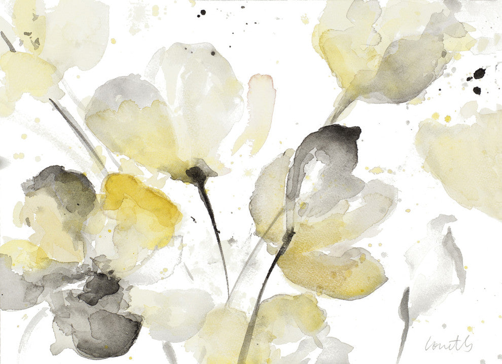 "Neutral Abstract Floral I" Canvas Art, 36"x24"