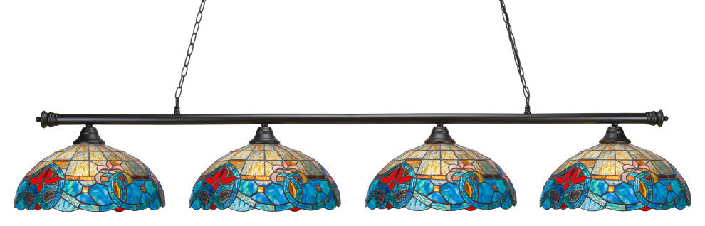 Oxford 4-Light Bar, Matte Black/Sierra Art