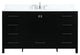 Elegant VF18860BK-BS 60"Single Bathroom Vanity, Black With Backsplash