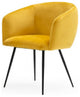 Yellow Velvet Modern Dining Chair