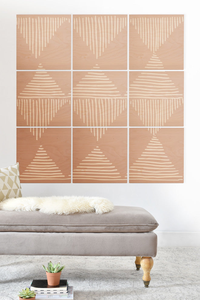 Deny Designs Mareike Boehmer Sketches 2 Wood Wall Mural, 4'x4'