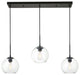 Elegant Lighting BAXTER Three Light Pendant LD2236BK