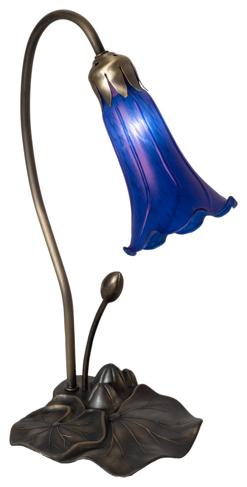 Meyda Lighting 13739 16" High Blue Pond Lily Accent Lamp