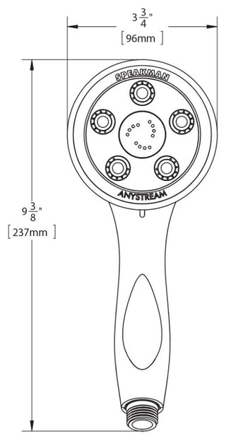 Speakman VS-3014-E175 Caspian 1.75 GPM Multi Function Hand Shower - Polished