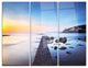 "Castiglioncello Bay Concrete Pier" Photo Metal Wall Art, 3 Panels, 36"x28"