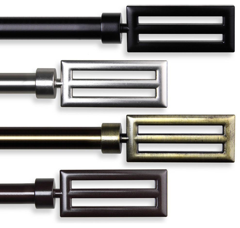 Mabel 13/16 inch dia. Curtain Rod, Cocoa, 66-120"