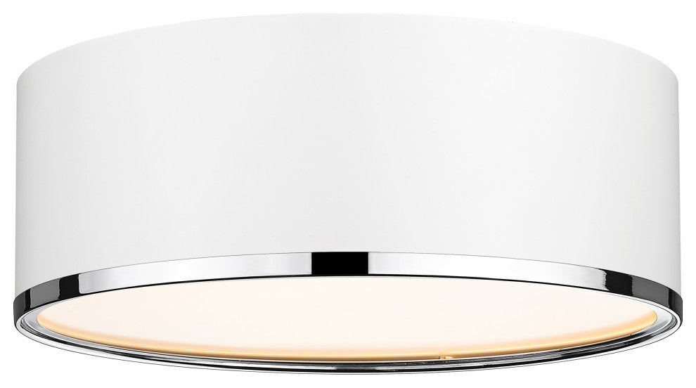 Zlite 2303F3-MW-CH 3-Light Flush Mount, Matte White