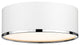 Zlite 2303F3-MW-CH 3-Light Flush Mount, Matte White