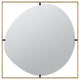 Ani 32 Inch Mirror, Artistic Oval Cut Out Design, Gold Finish Metal Frame