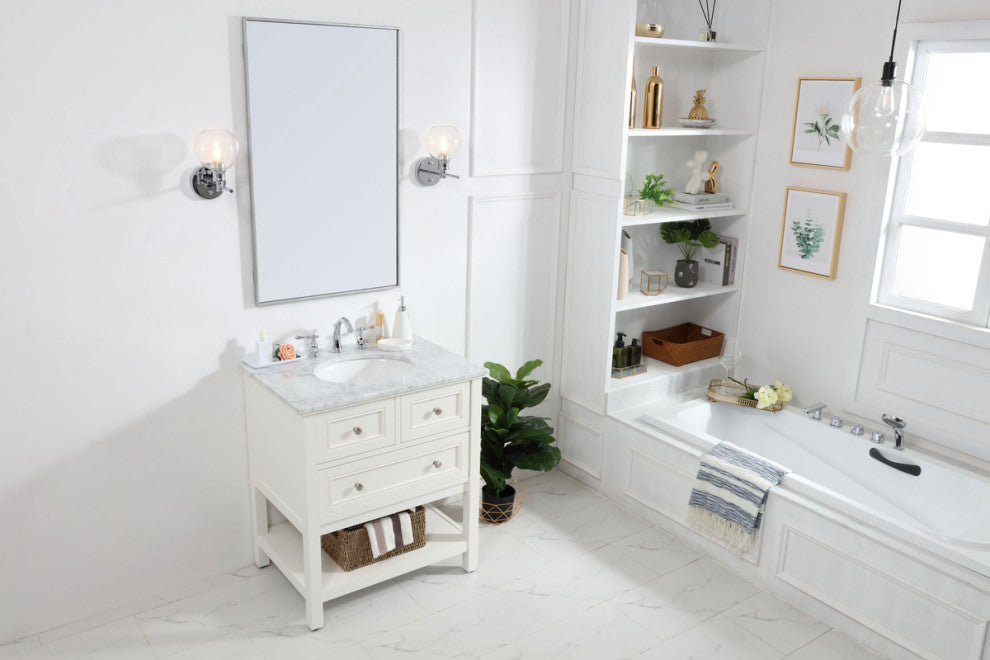 Matilda 30" Single Bathroom Vanity Set, White