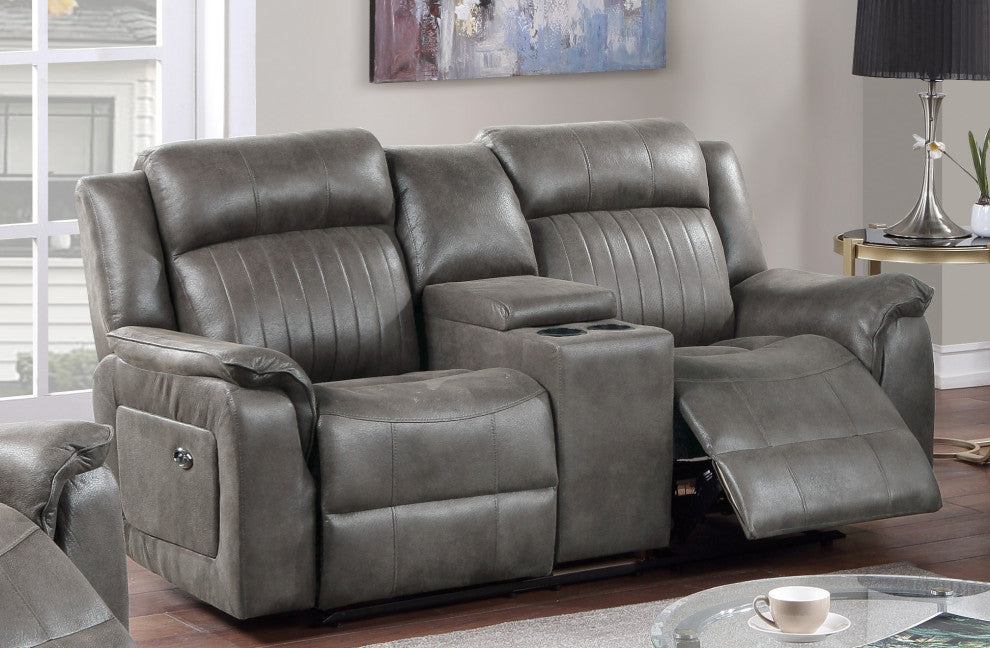 Manual Motion Loveseat, Slate Blue