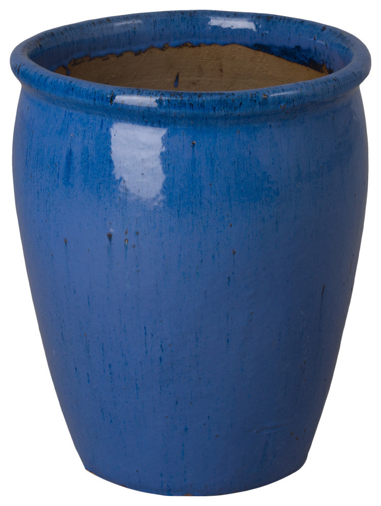 Round Pot, Light Blue 17x20