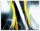 "Fractal Lines Yellow White" Digital Metal Wall Art, 3 Panels, 36"x28"