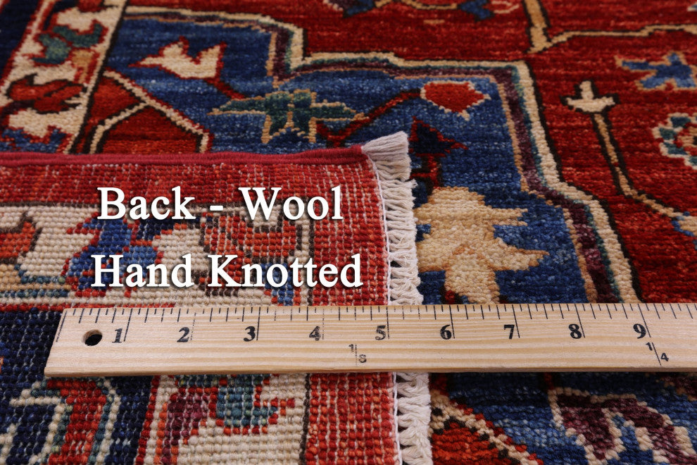 8' 1" X 9' 9" Persian Fine Serapi Hand-Knotted Wool Rug - Q12660