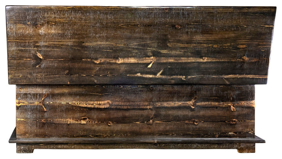 Big Sky Collection Rugged Sawn 6' Blanket Chest, Jacobean Stain