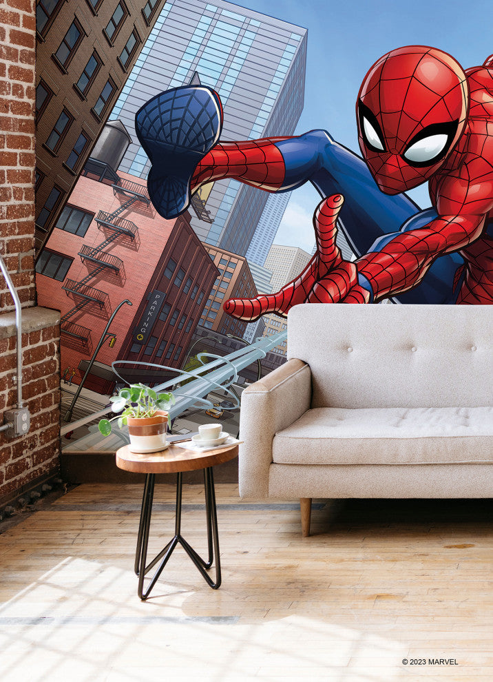 Blue Marvel Spider-Man Peel & Stick Wallpaper Mural