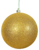 Vickerman 3" Gold Glitter Ball Ornament, 12 per Bag
