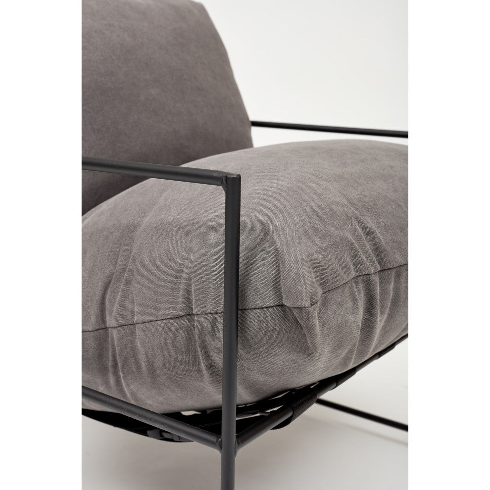 Trent Accent Chair, Washed Gray