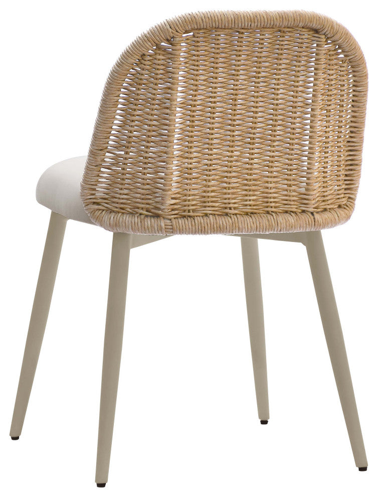 Alexa Performance Fabric Outdoor Dining Chair, Cream