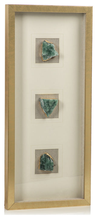 Gold Framed Emerald Crystal Wall Decor