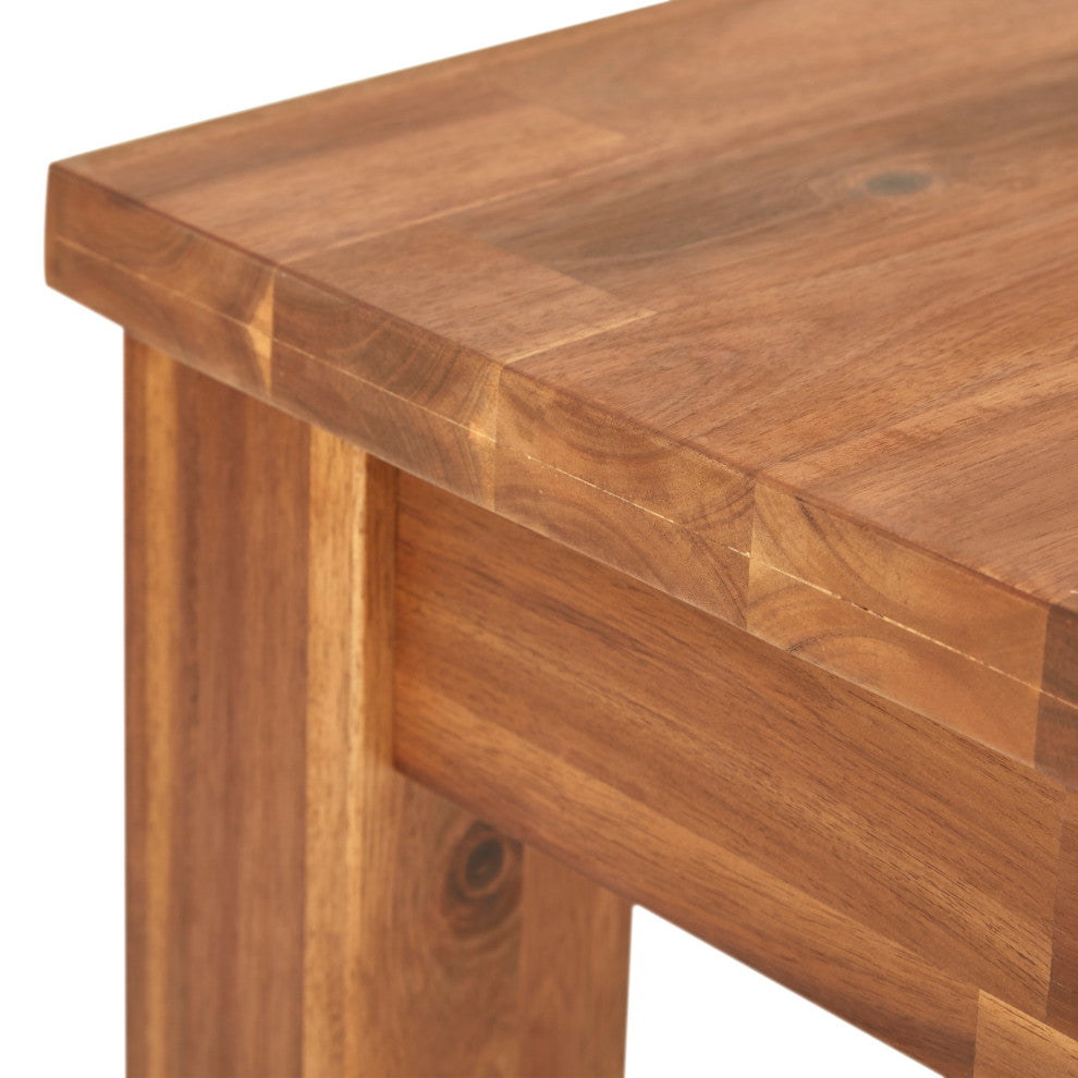Tiburon KD Console Table with Shelf, Amber