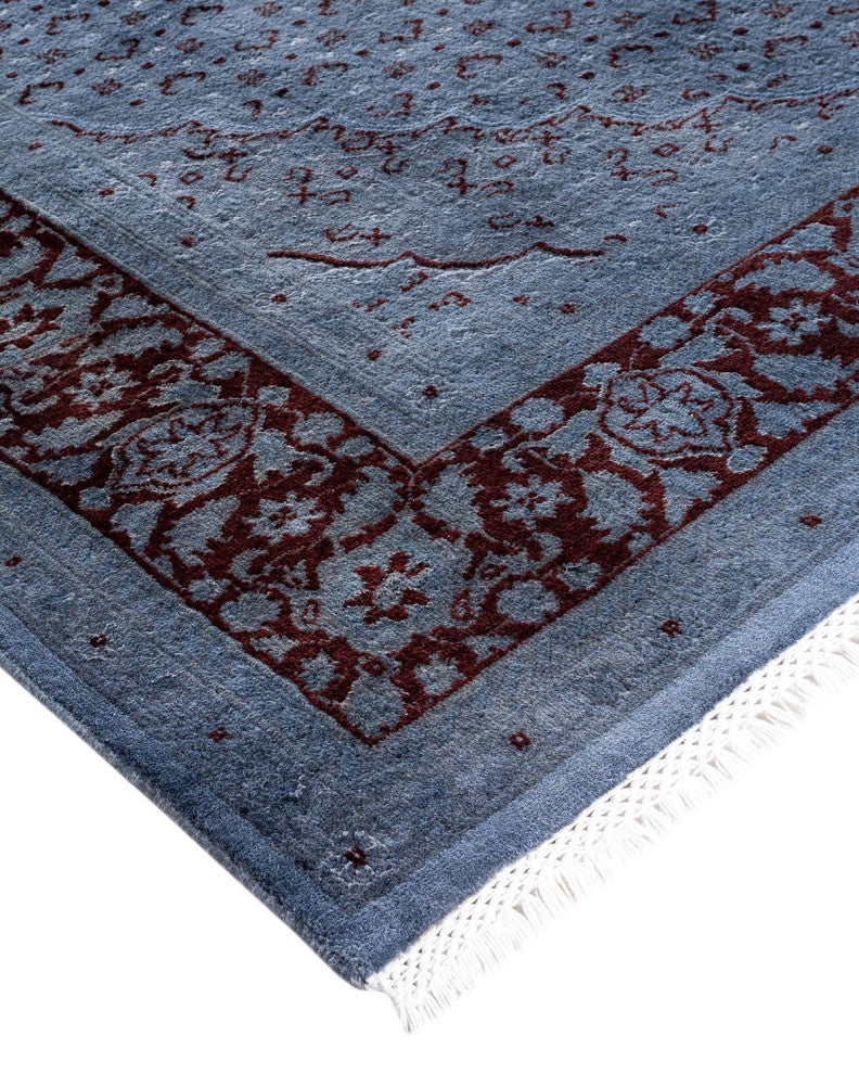 Fine Vibrance, One-of-a-Kind Hand-Knotted Area Rug Gray, 6'2"x9'4"