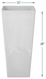 Contempo Tall Square Planter, Chocolate
