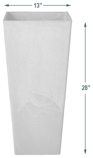 Contempo Tall Square Planter, Chocolate