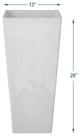 Contempo Tall Square Planter, Chocolate