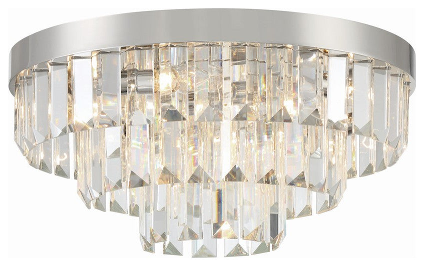 CRYSTORAMA Hayes 8 Light Polished Nickel Ceiling Mount