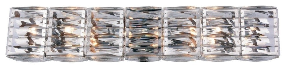 Cuvette Collection 8-Light Chrome Finish Wall Sconce, Vanity