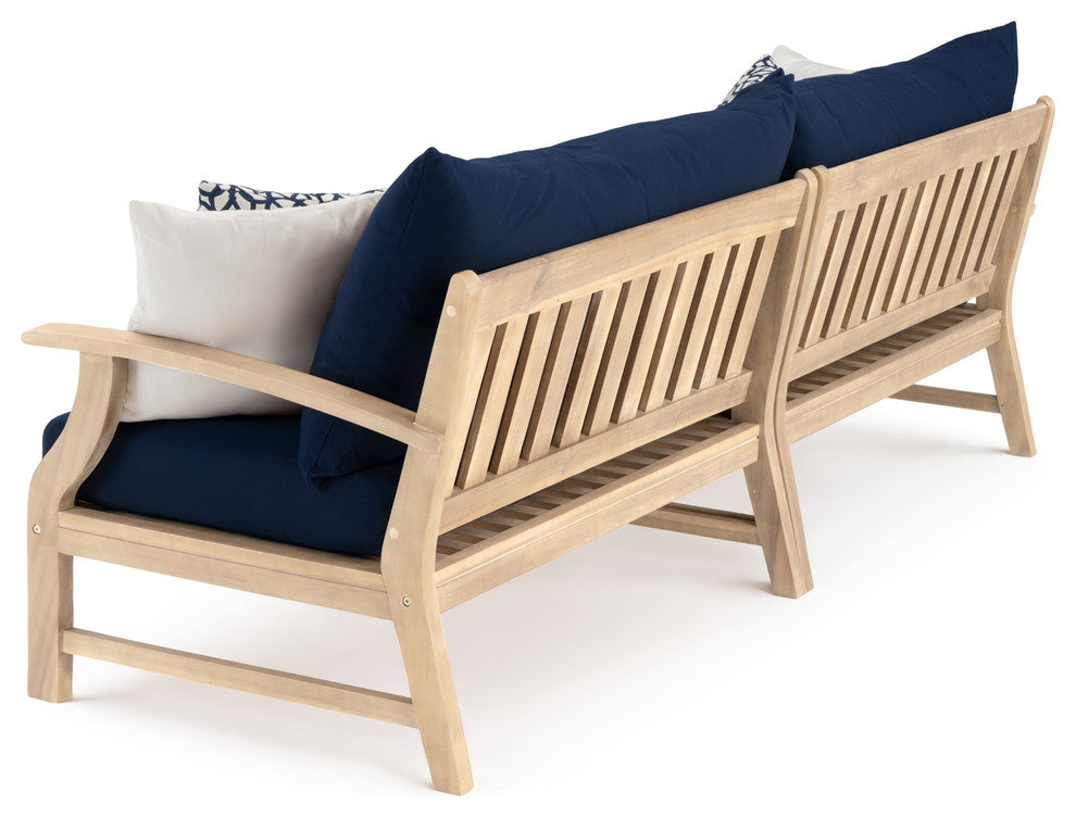 Kooper 6 Piece Sunbrella Outdoor Patio Sectional, Navy
