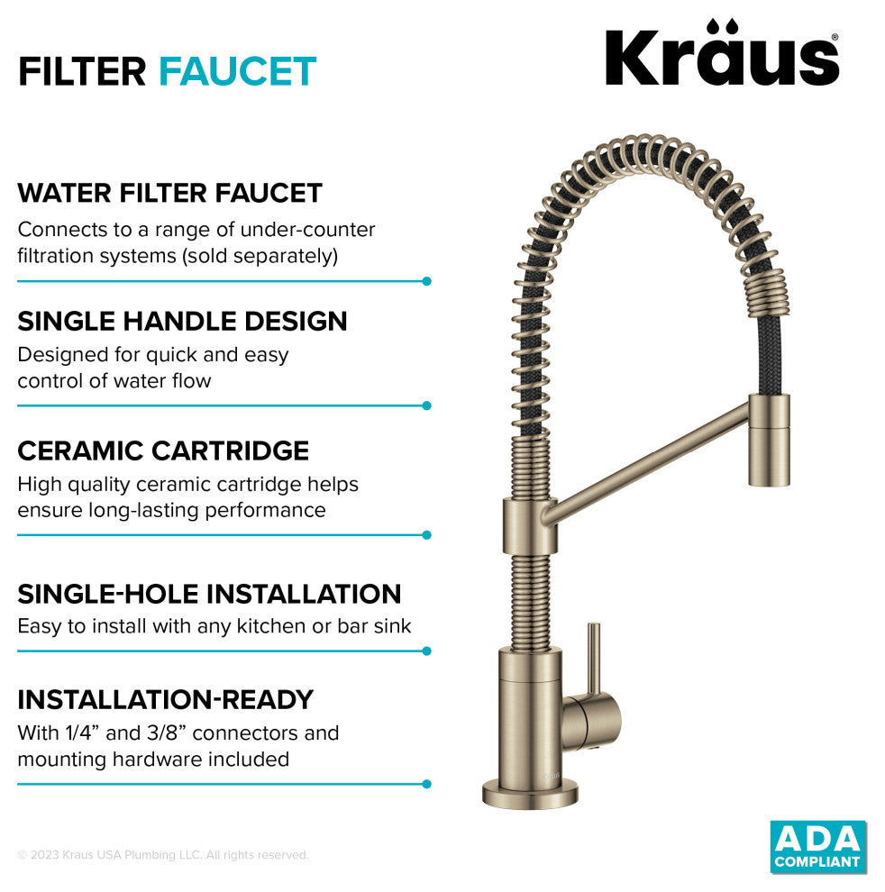 Bolden 1-Handle Drinking Water Filter Faucet for Water Filtration System, SFACB