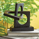 Modern Industrial Style Entwined Metal Blocks Rings Sculpture Geometric Abstract