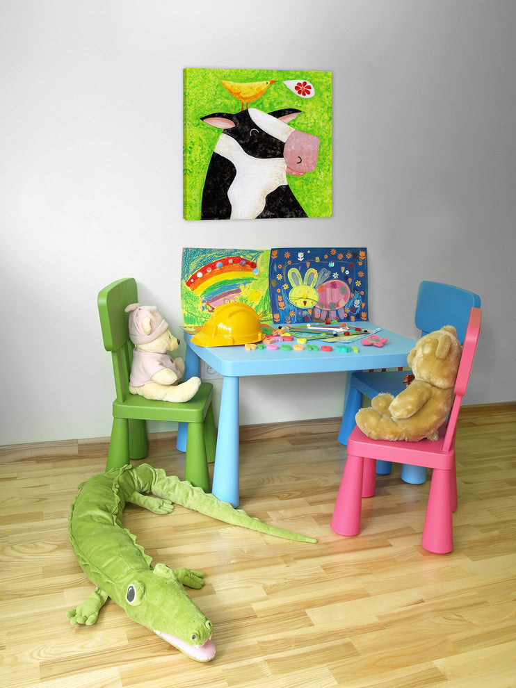 Marmont Hill, "Moosic to My Ears" by Janet Nelson Print on Wrapped Canvas, 18x18