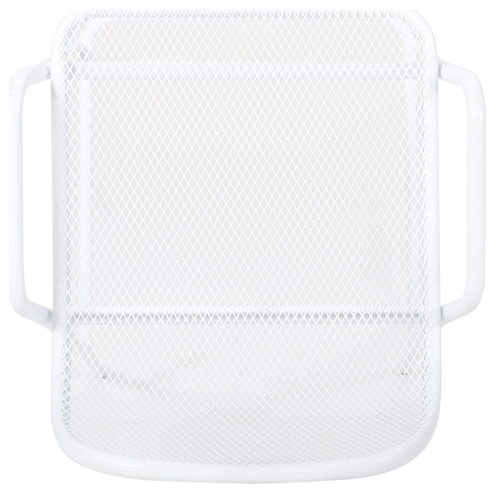 Lisa Modern Iron Barstool, Set of 4, Matte White