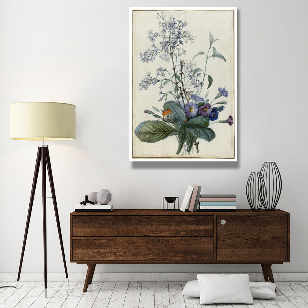 "A Bouquet of Flowers with Insects" Print by Pierre Joseph Redoutï¿½, 42"x62"