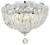 Rosyln 4 Light Ceiling Mount in Polished Chrome with Hand Cut Crystal