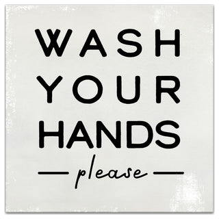 Wash Your Hands Please 12x12 Canvas Wall Art