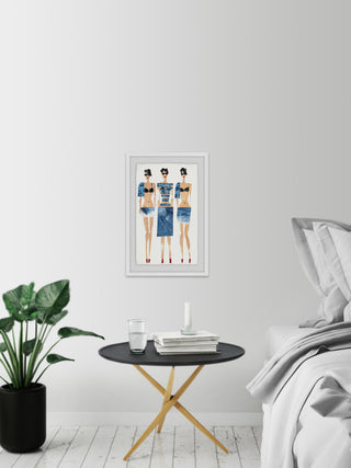 "Blues II" Framed Painting Print, 24"x36"