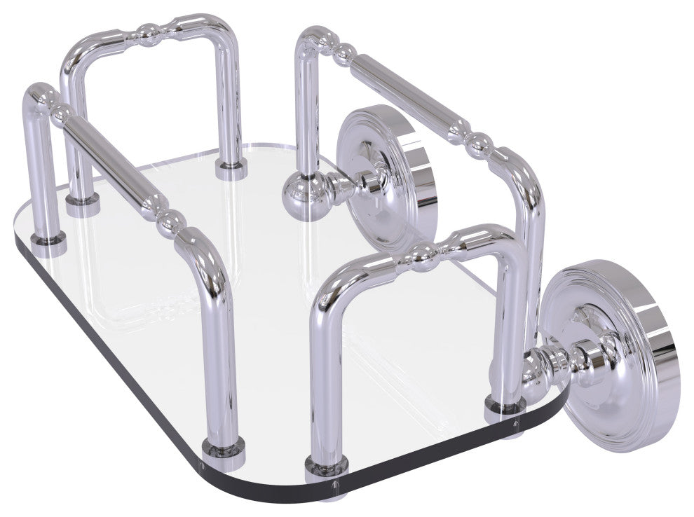 Prestige Wall Mounted Guest Towel Holder, Polished Chrome
